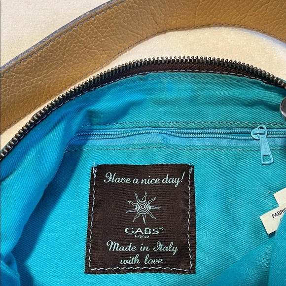 Chic Teal and Tan Shoulder Bag - Picture 2 of 8